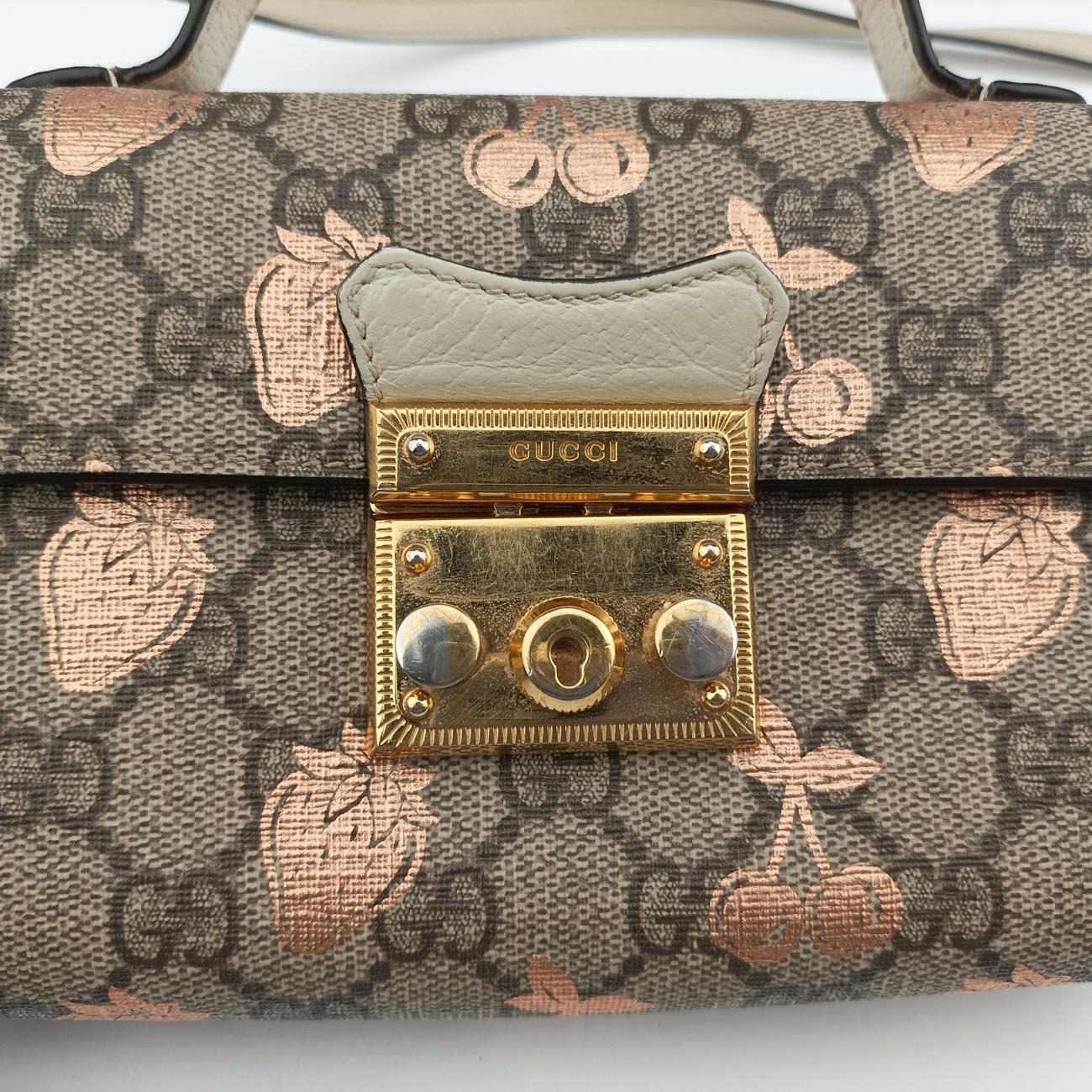 Pre-owned Gucci Padlock Brown×Multicolour PVC coated canvas 652683 shoulderbag | stylenewstar