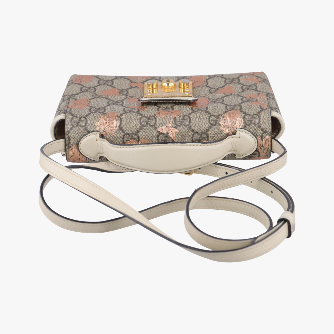 Pre-owned Gucci Padlock Brown×Multicolour PVC coated canvas 652683 shoulderbag | stylenewstar
