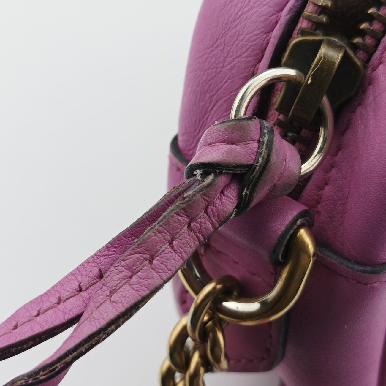 Pre-owned Gucci GG Marmont Rose Leather 448065 shoulderbag | stylenewstar