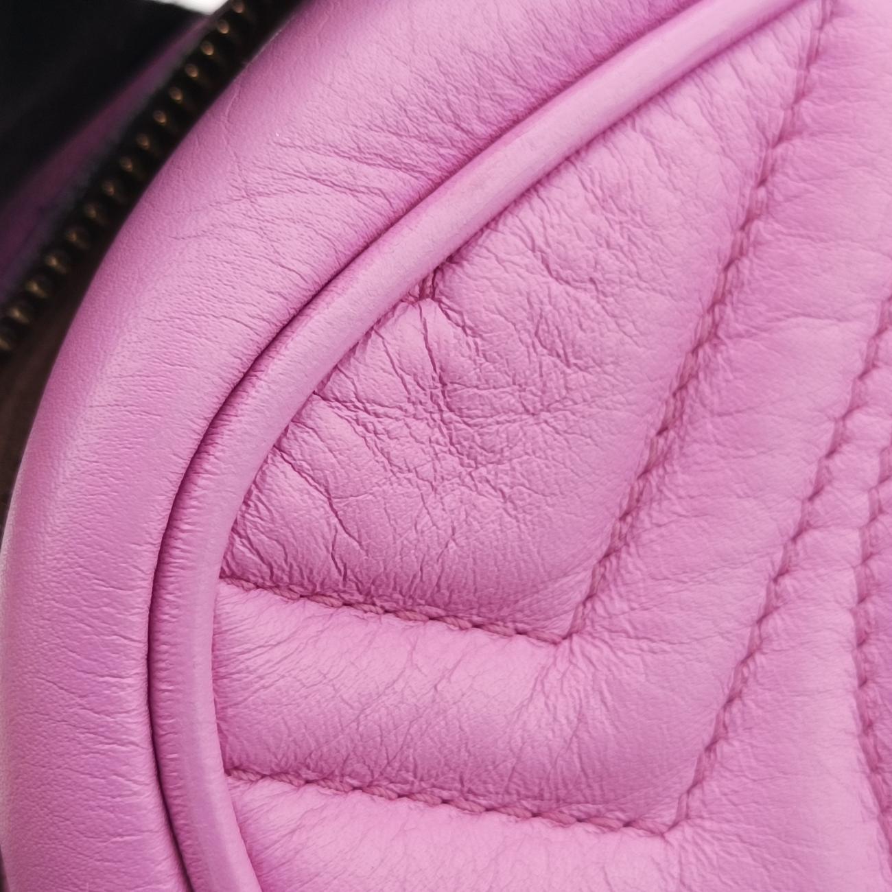 Pre-owned Gucci GG Marmont Rose Leather 448065 shoulderbag | stylenewstar