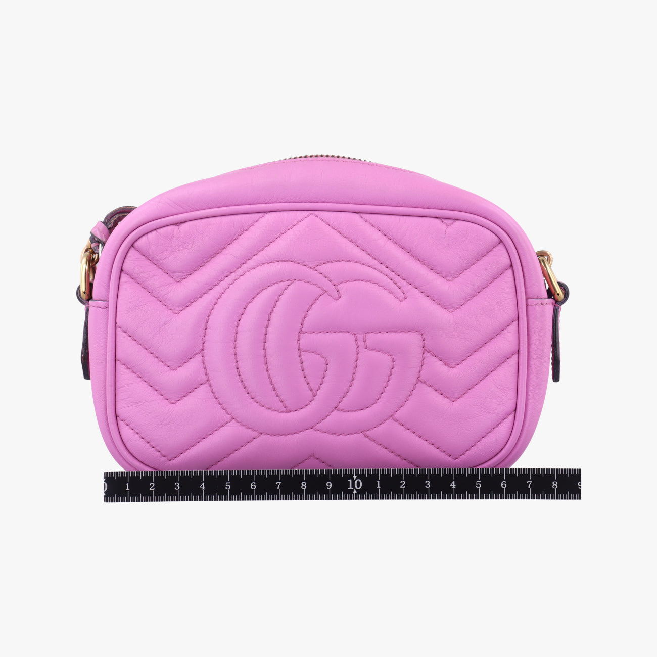 Pre-owned Gucci GG Marmont Rose Leather 448065 shoulderbag | stylenewstar