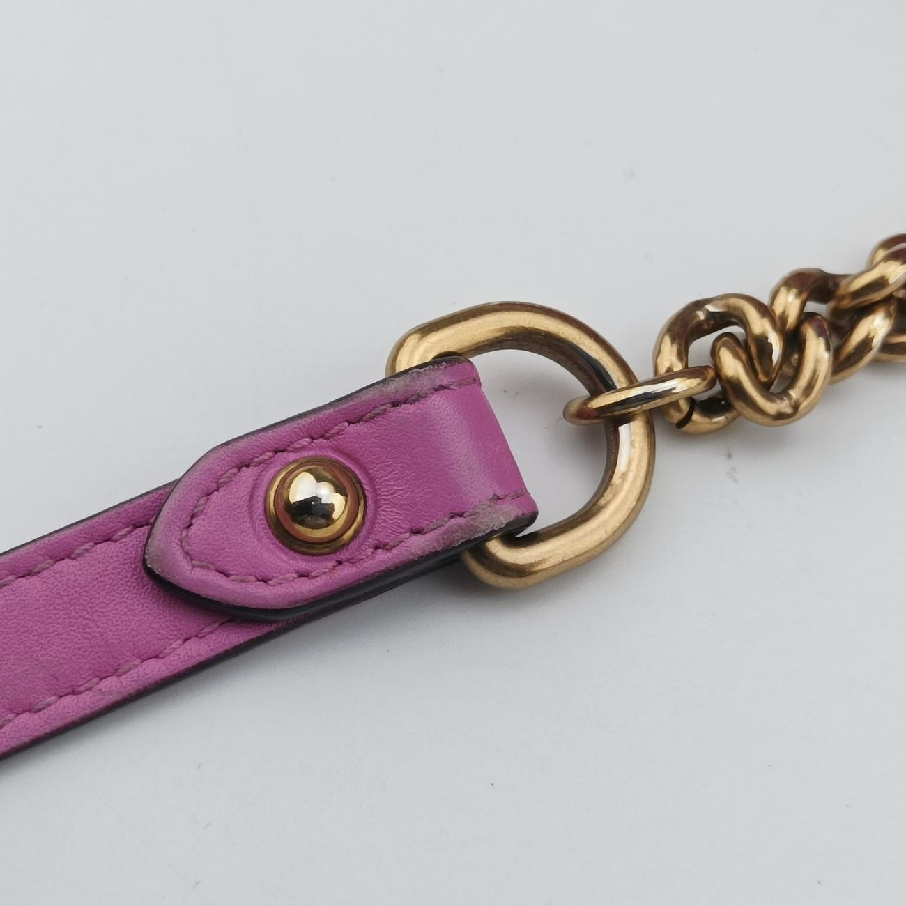 Pre-owned Gucci GG Marmont Rose Leather 448065 shoulderbag | stylenewstar