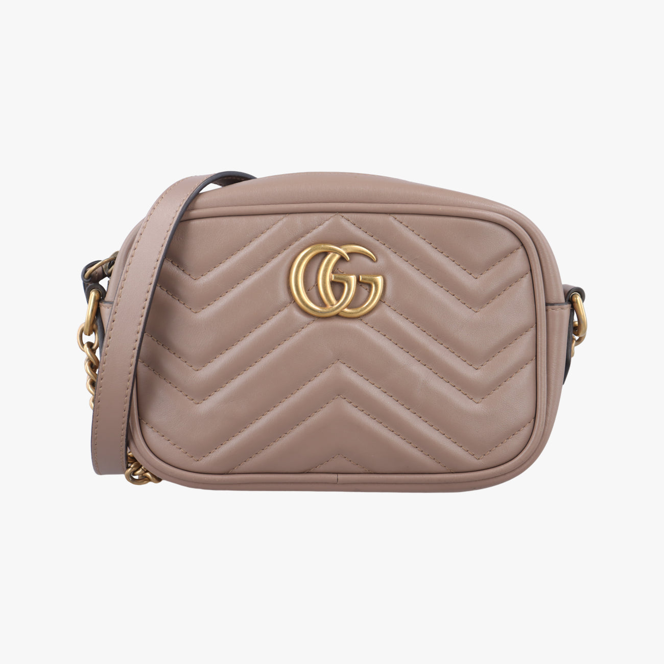 Secondhand Gucci GG Marmont Beige Leather 448065 shoulderbag | stylenewstar