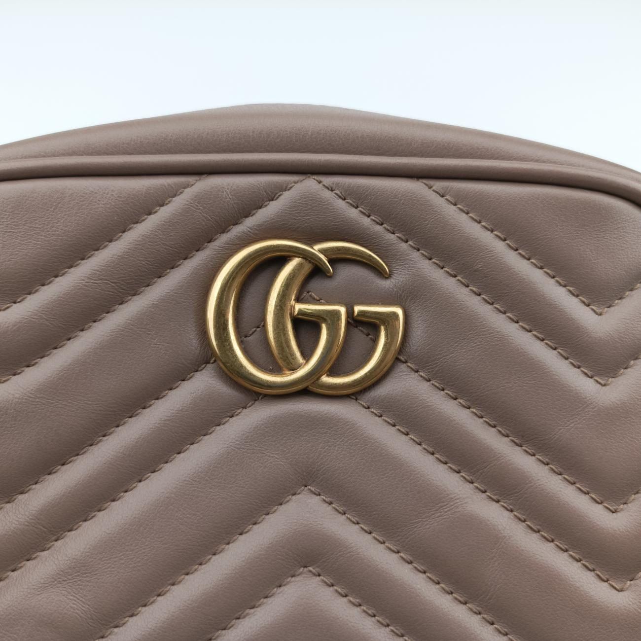 Secondhand Gucci GG Marmont Beige Leather 448065 shoulderbag | stylenewstar