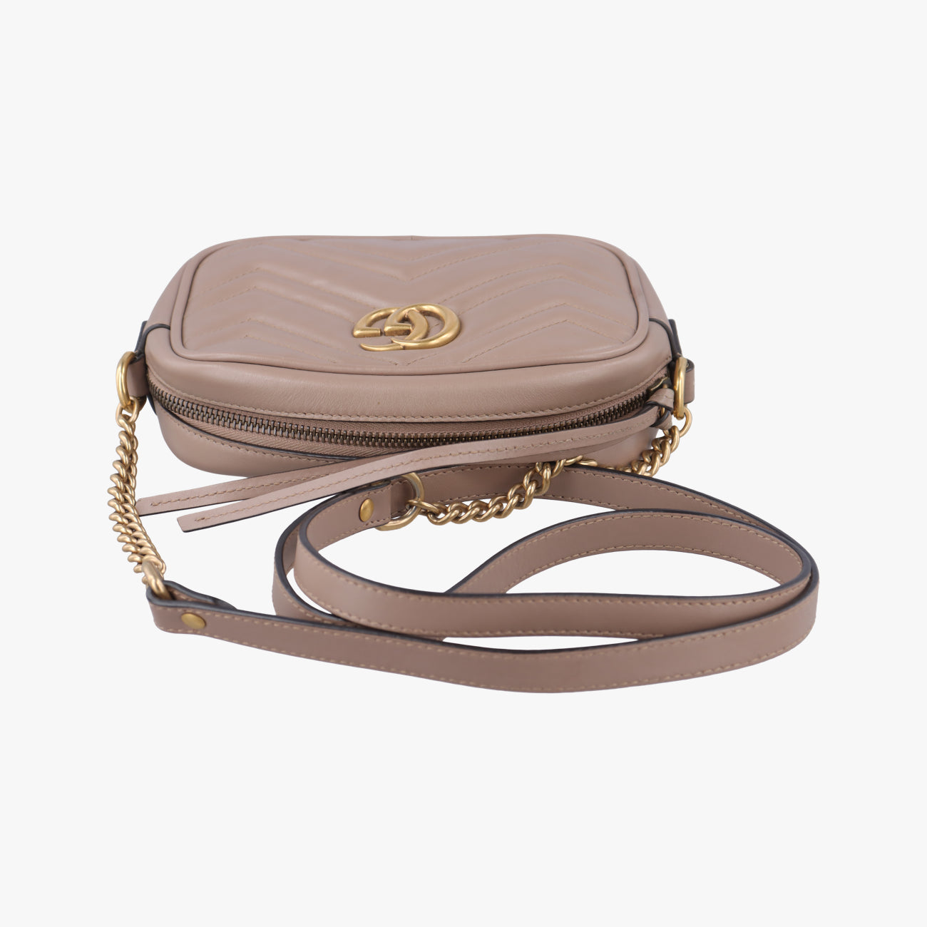 Secondhand Gucci GG Marmont Beige Leather 448065 shoulderbag | stylenewstar