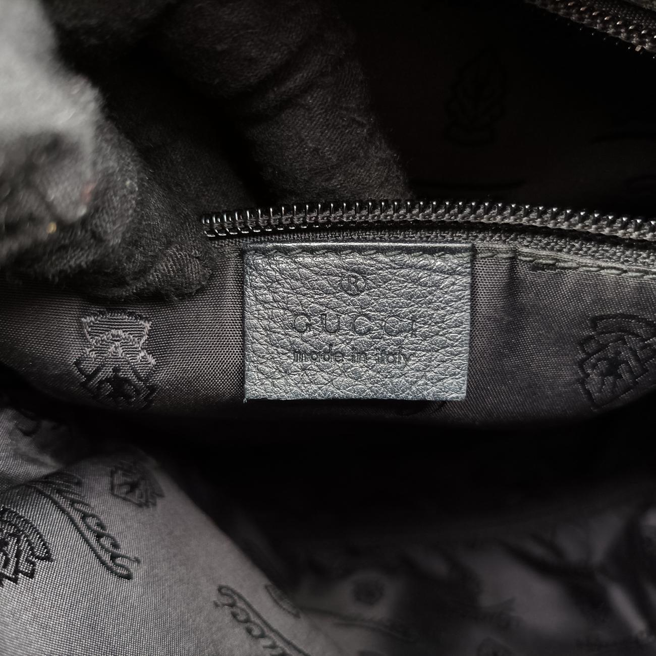 Pre-owned Gucci GG Imprime Messenger Black Leather 201448 shoulderbag | stylenewstar