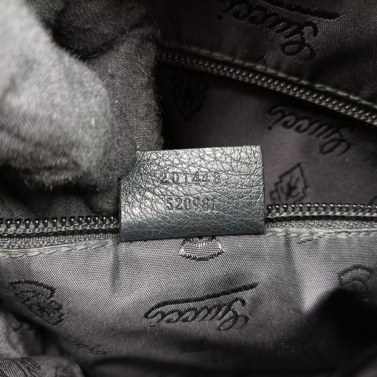 Pre-owned Gucci GG Imprime Messenger Black Leather 201448 shoulderbag | stylenewstar