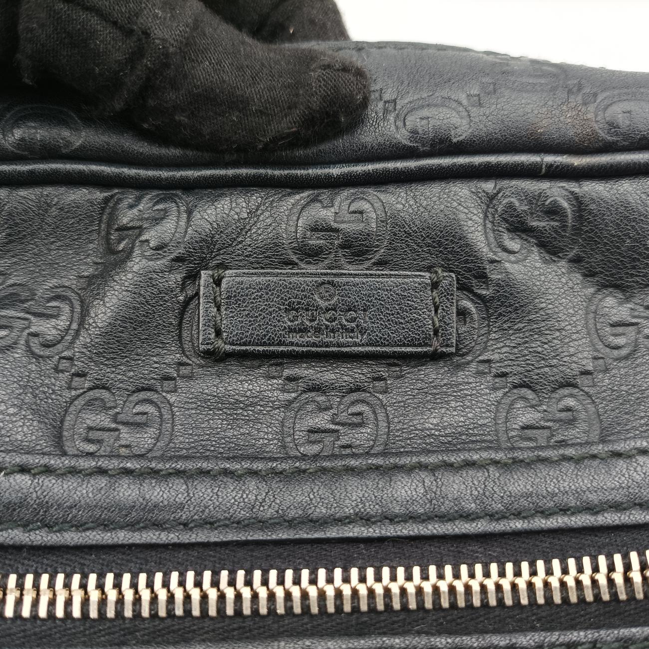 Pre-owned Gucci GG Imprime Messenger Black Leather 201448 shoulderbag | stylenewstar