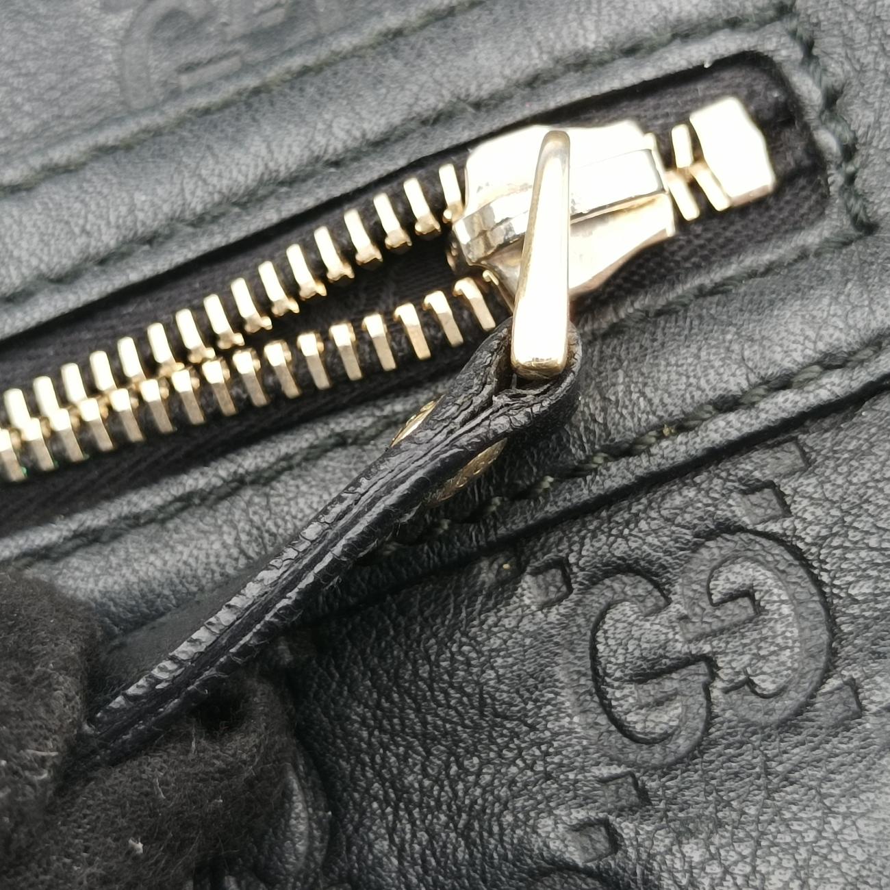 Pre-owned Gucci GG Imprime Messenger Black Leather 201448 shoulderbag | stylenewstar