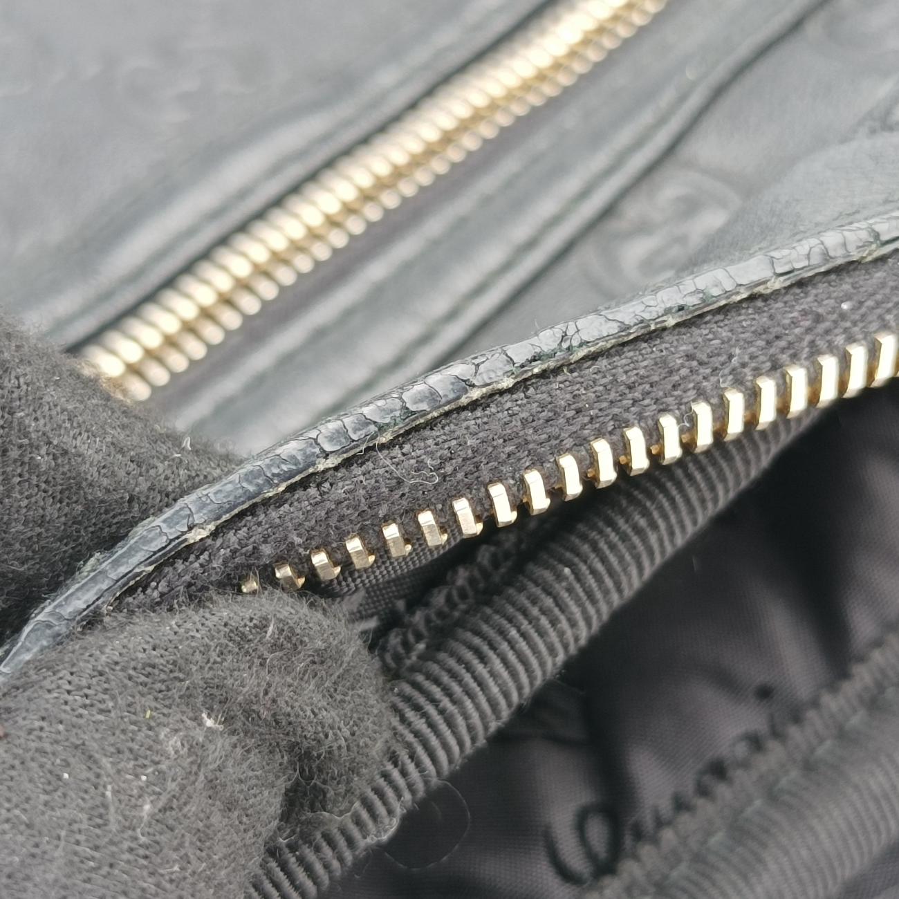 Pre-owned Gucci GG Imprime Messenger Black Leather 201448 shoulderbag | stylenewstar