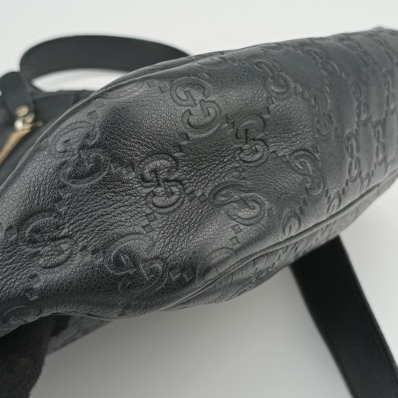 Pre-owned Gucci GG Imprime Messenger Black Leather 201448 shoulderbag | stylenewstar