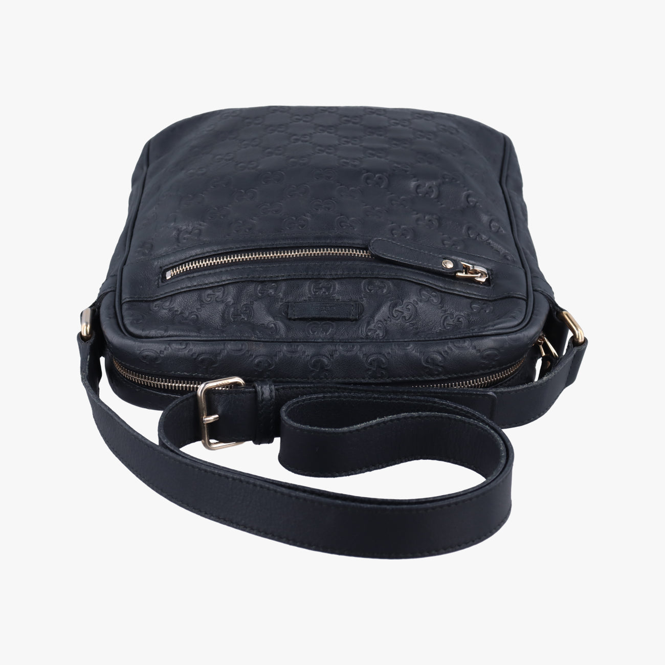 Pre-owned Gucci GG Imprime Messenger Black Leather 201448 shoulderbag | stylenewstar