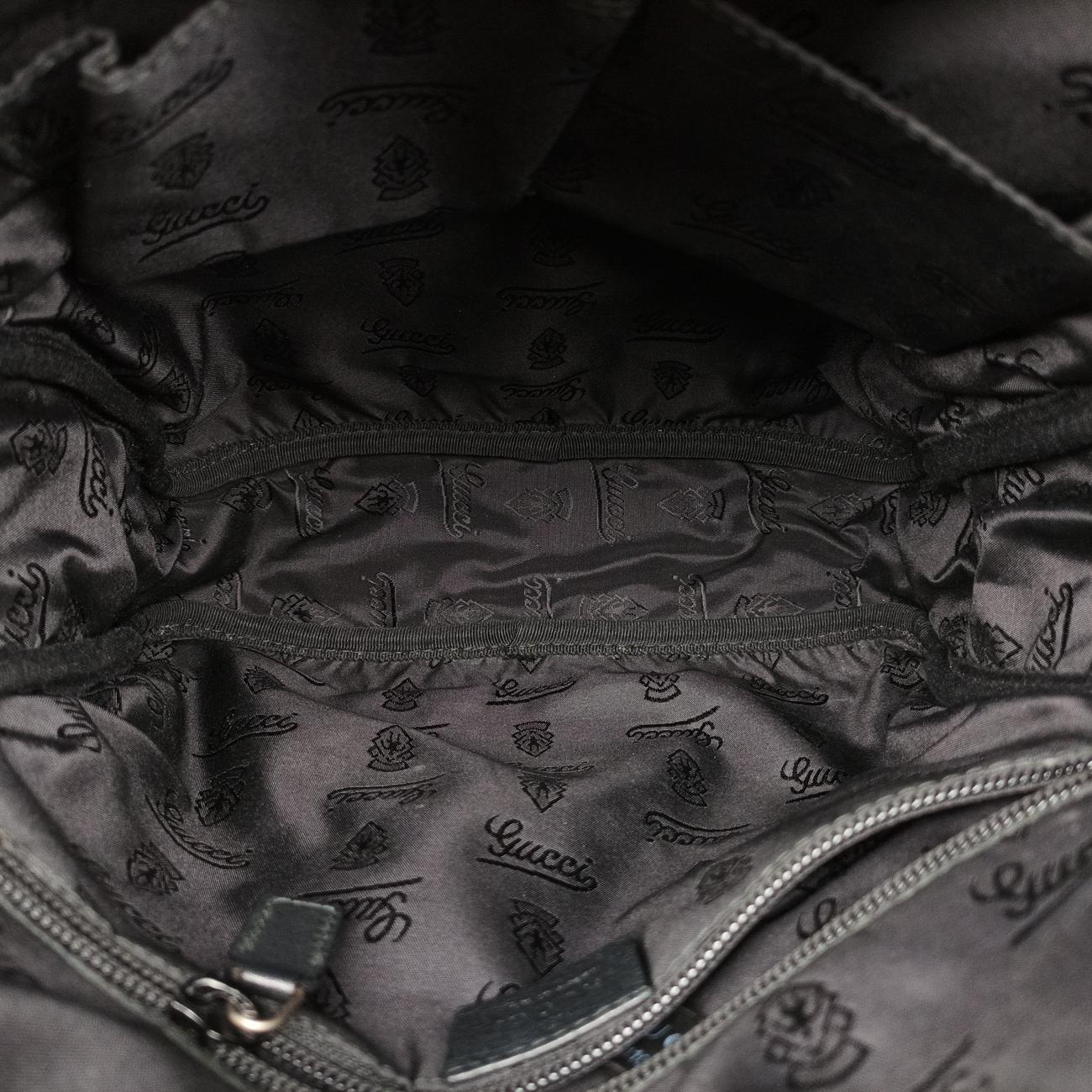 Pre-owned Gucci GG Imprime Messenger Black Leather 201448 shoulderbag | stylenewstar