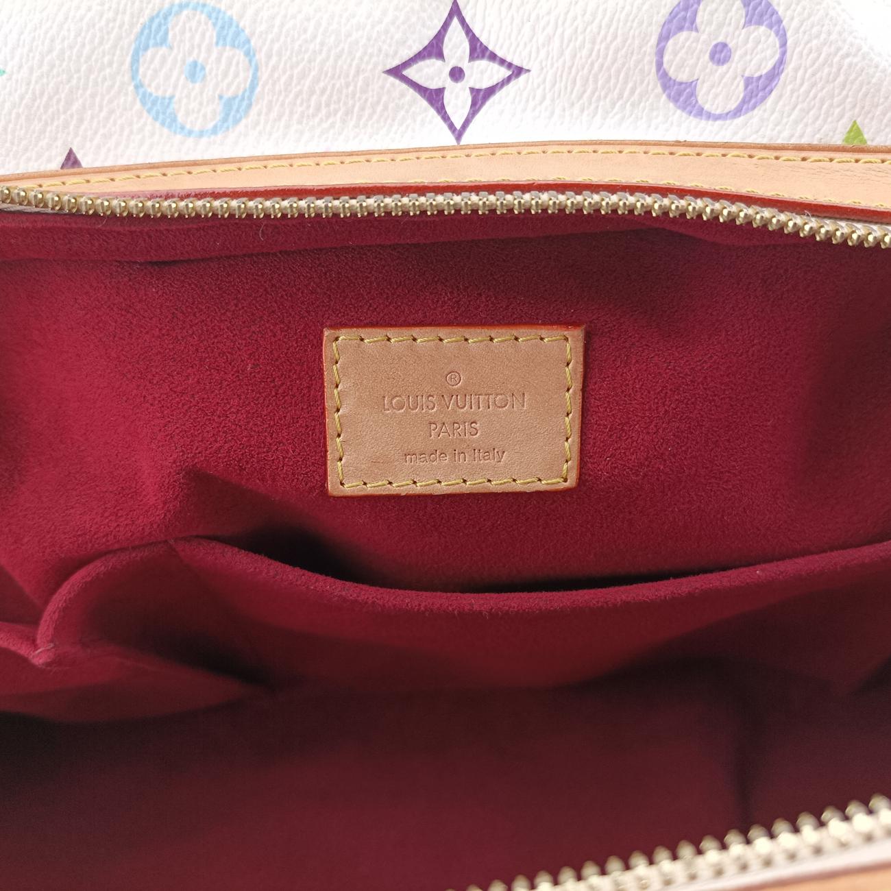 Secondhand Louis Vuitton CLAUDIA white Monogram Multicolor M40193 handbag | stylenewstar