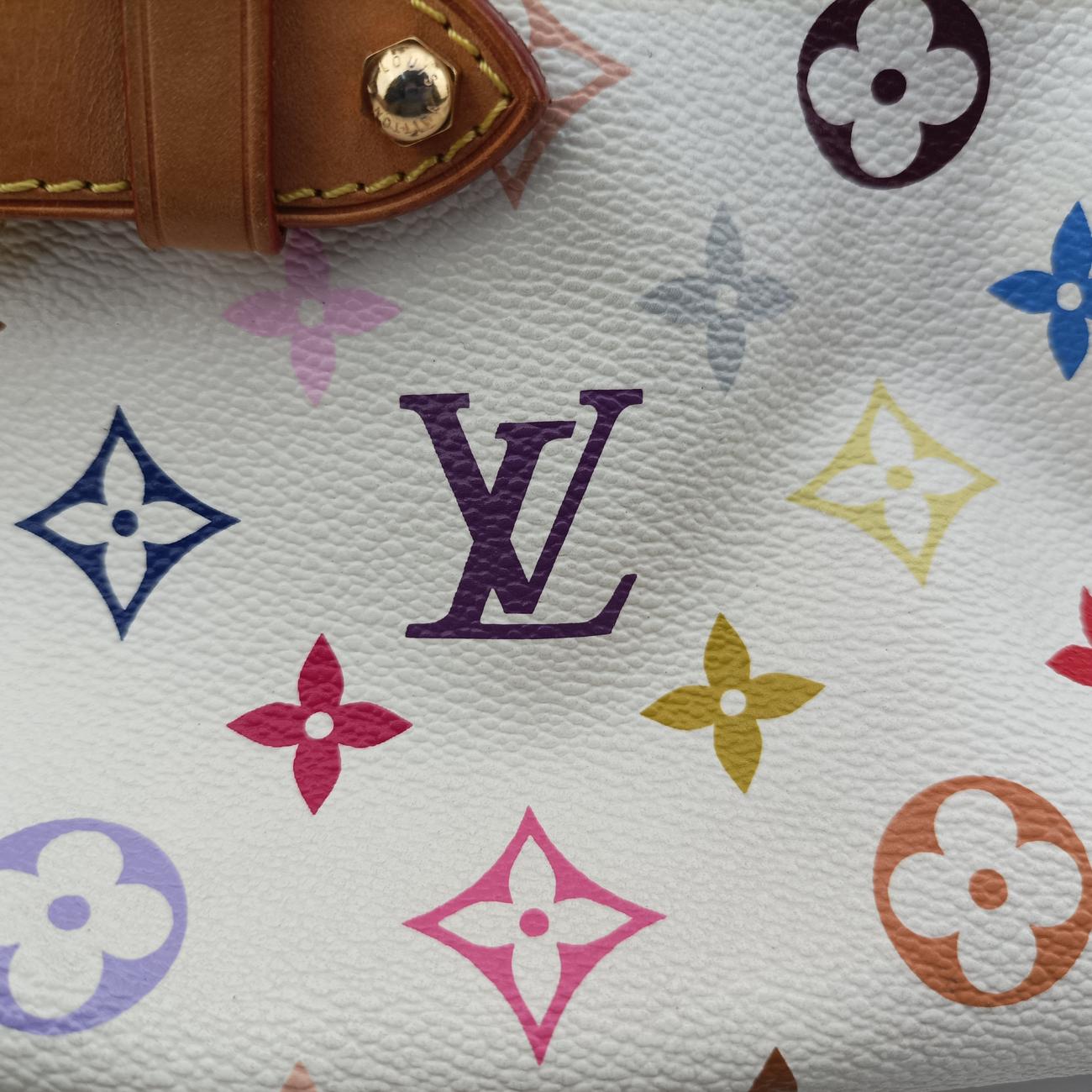 Secondhand Louis Vuitton CLAUDIA white Monogram Multicolor M40193 handbag | stylenewstar