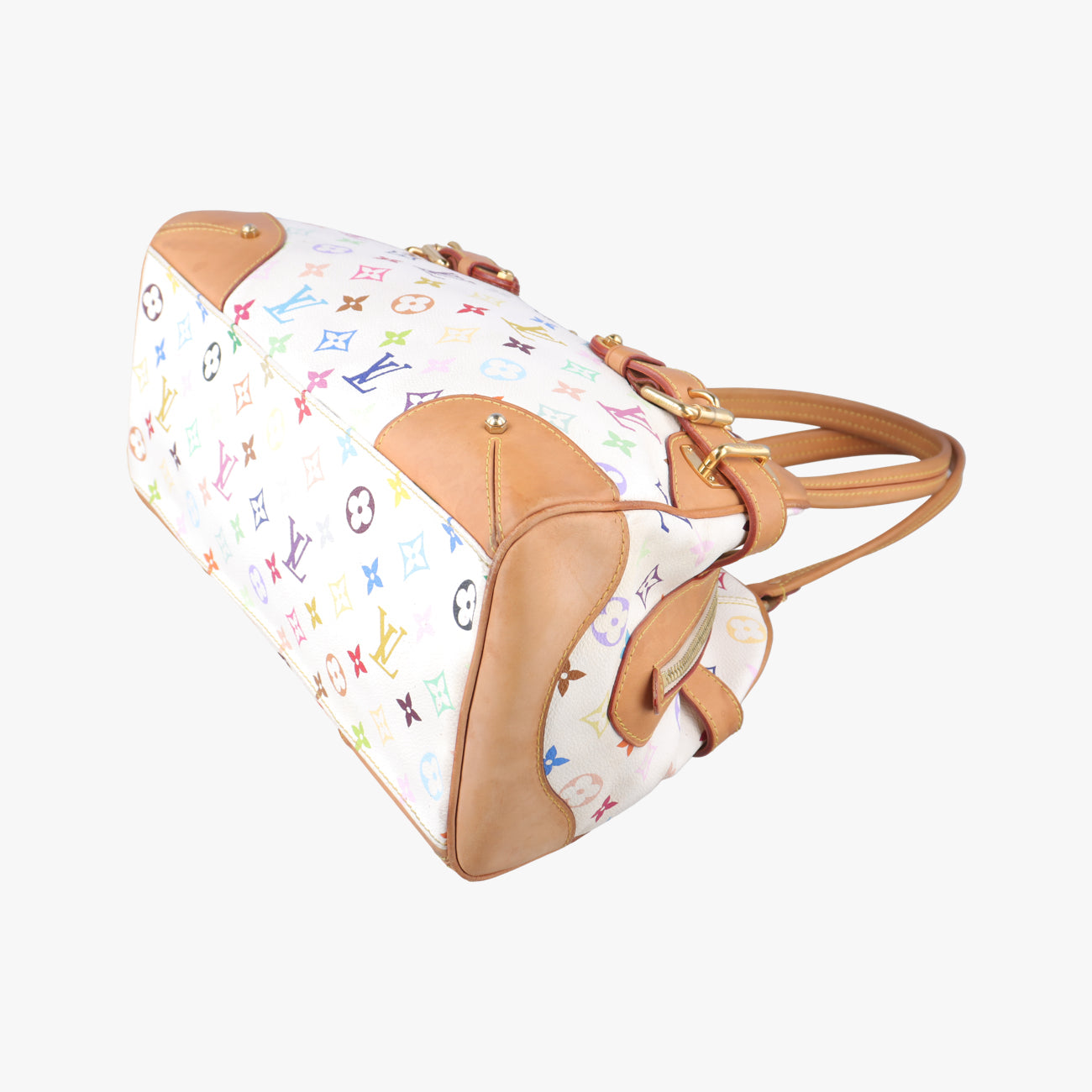 Secondhand Louis Vuitton CLAUDIA white Monogram Multicolor M40193 handbag | stylenewstar