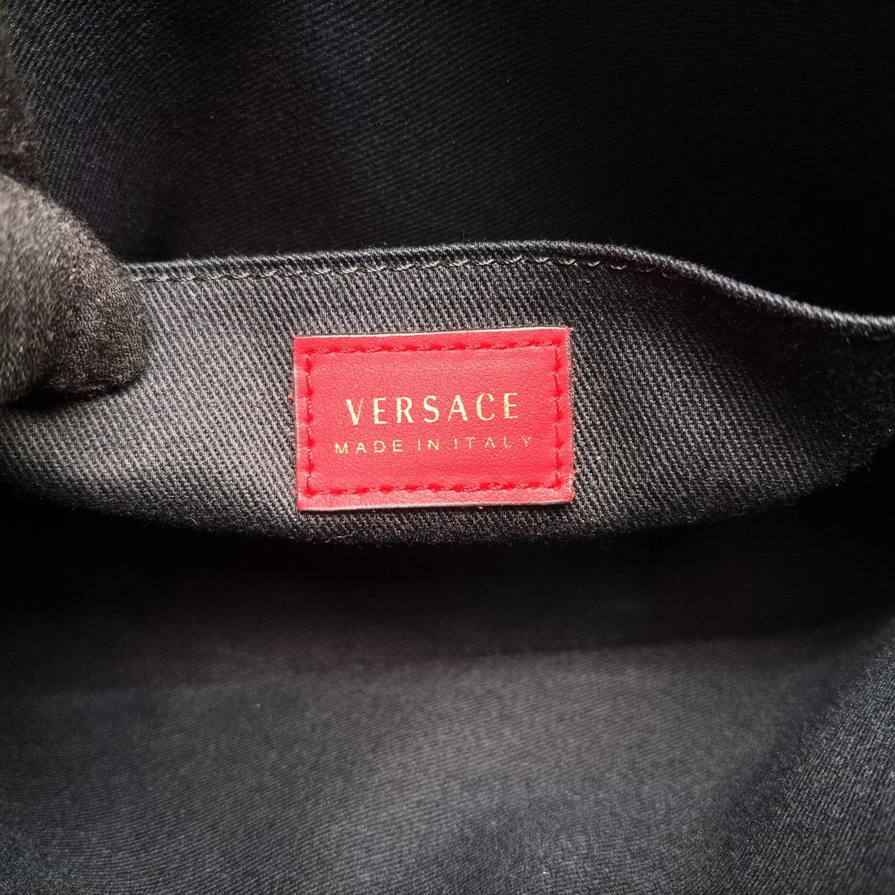 Pre-owned VERSACE La Medusa Red Leather  shoulderbag | stylenewstar