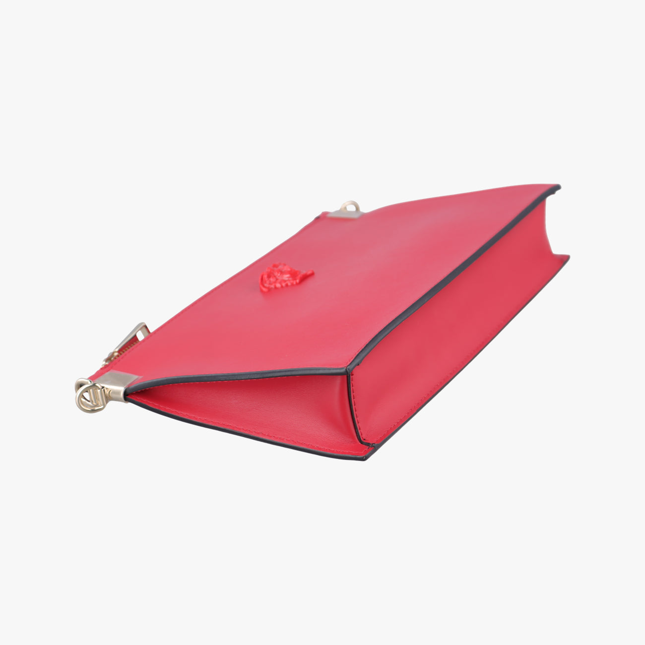 Pre-owned VERSACE La Medusa Red Leather  shoulderbag | stylenewstar