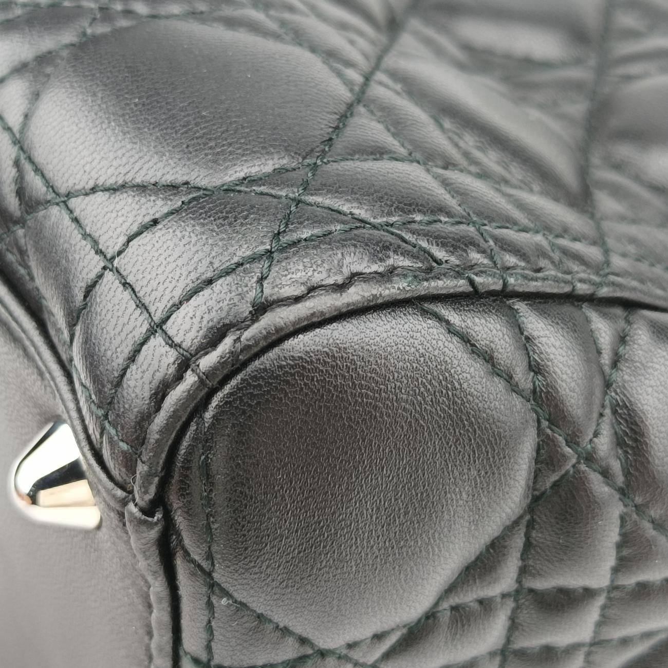 Pre-owned Christian Dior Lady Dior Black lambskin  shoulderbag | stylenewstar