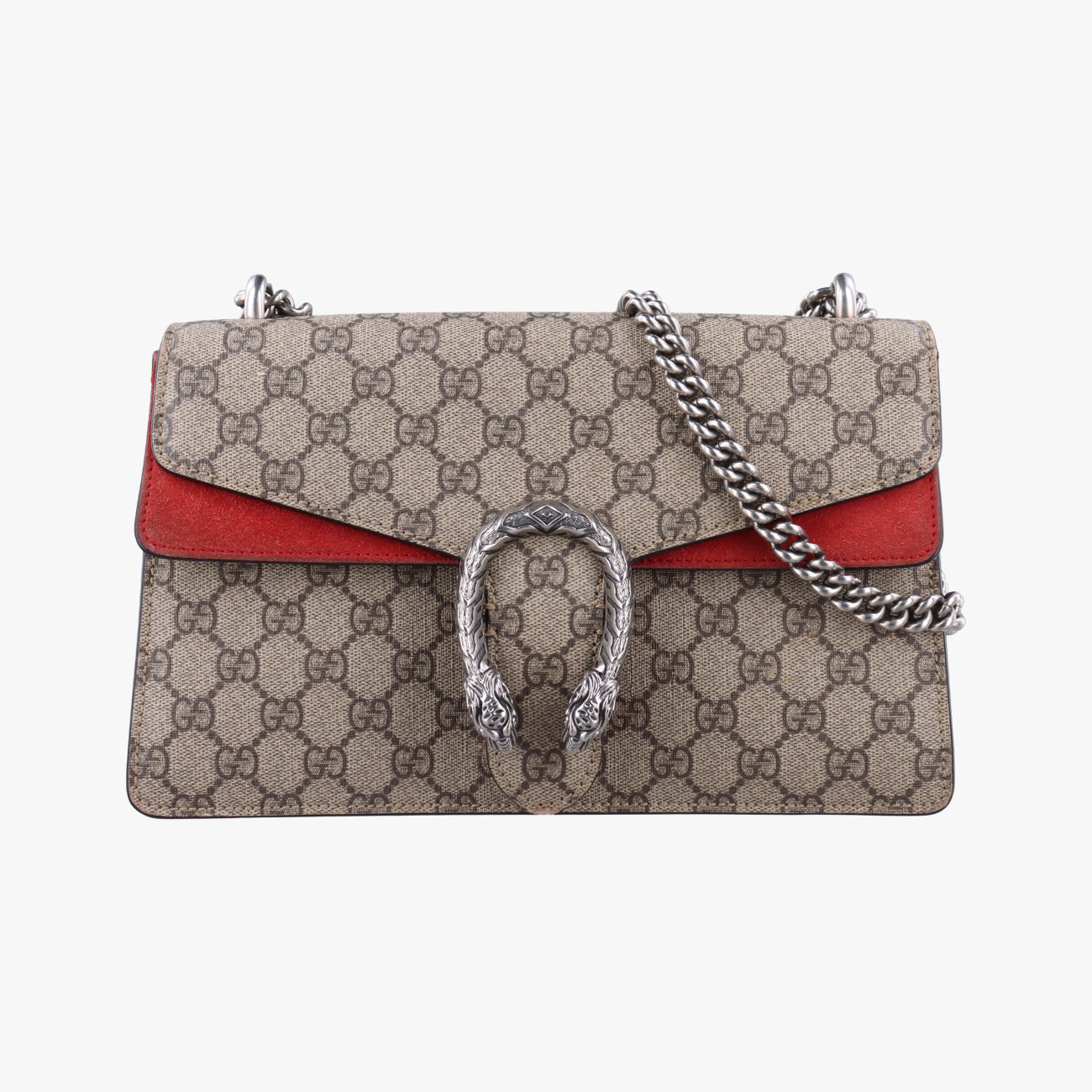 Secondhand Gucci Dionysus beige×red PVC coated canvas 400249 shoulderbag | stylenewstar