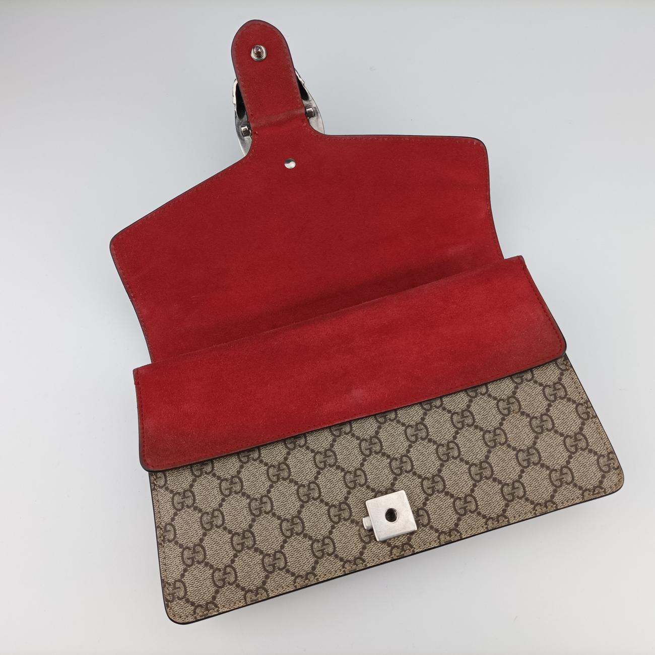 Secondhand Gucci Dionysus beige×red PVC coated canvas 400249 shoulderbag | stylenewstar