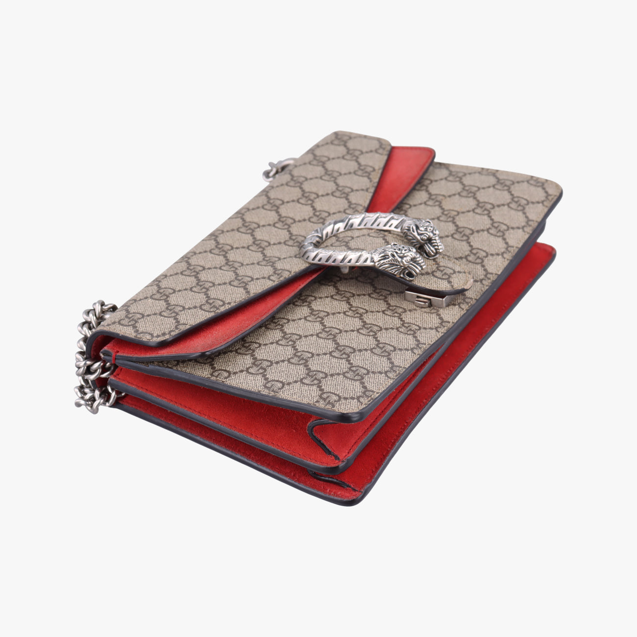 Secondhand Gucci Dionysus beige×red PVC coated canvas 400249 shoulderbag | stylenewstar