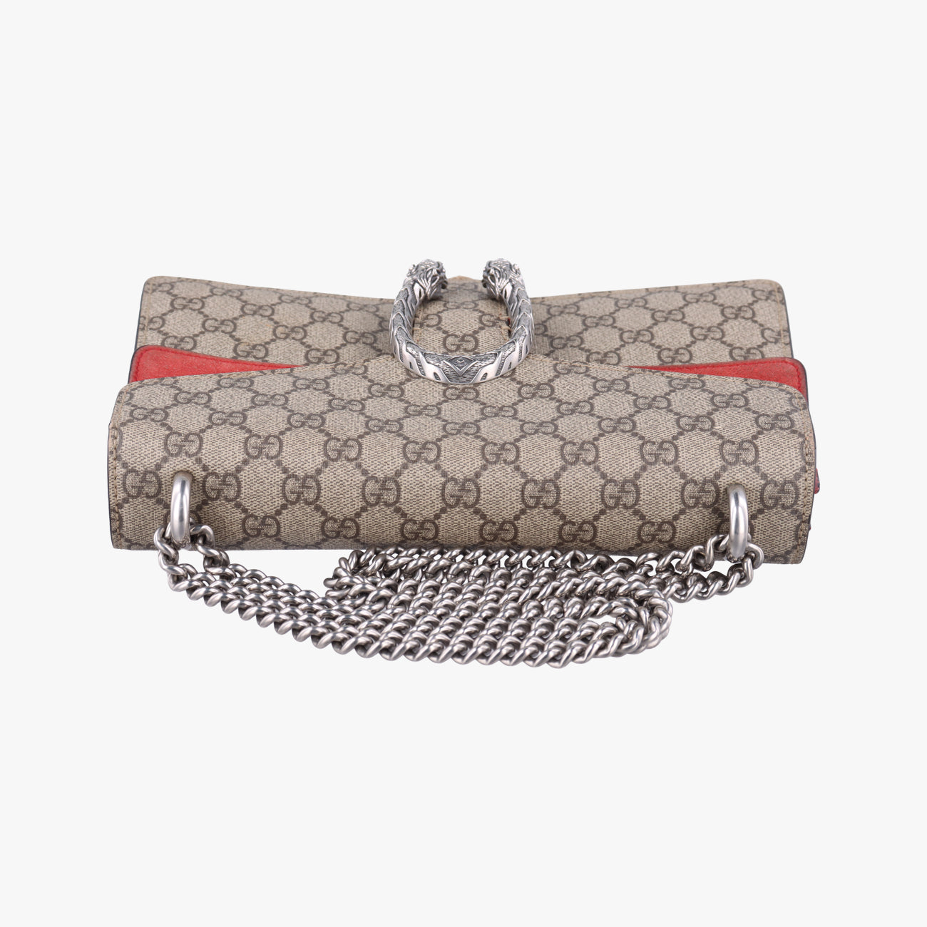 Secondhand Gucci Dionysus beige×red PVC coated canvas 400249 shoulderbag | stylenewstar