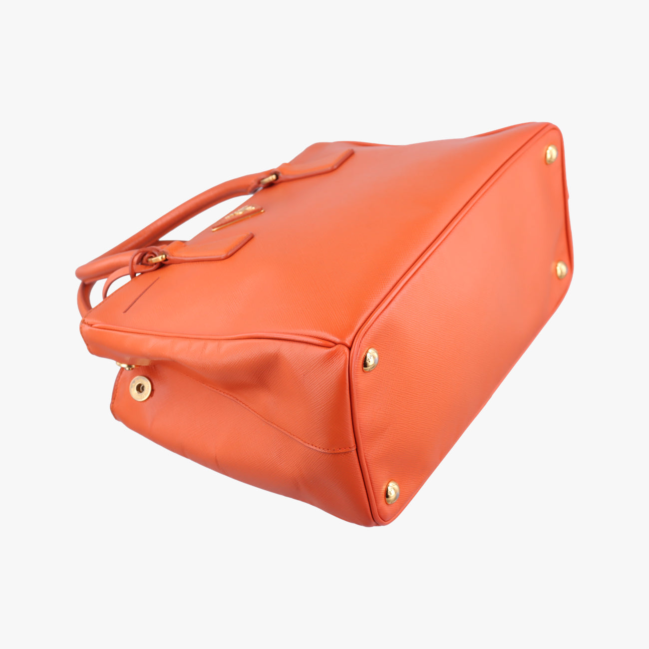 Pre-owned Prada Galleria Orange SAFFIANO Leather BN2274 shoulderbag | stylenewstar