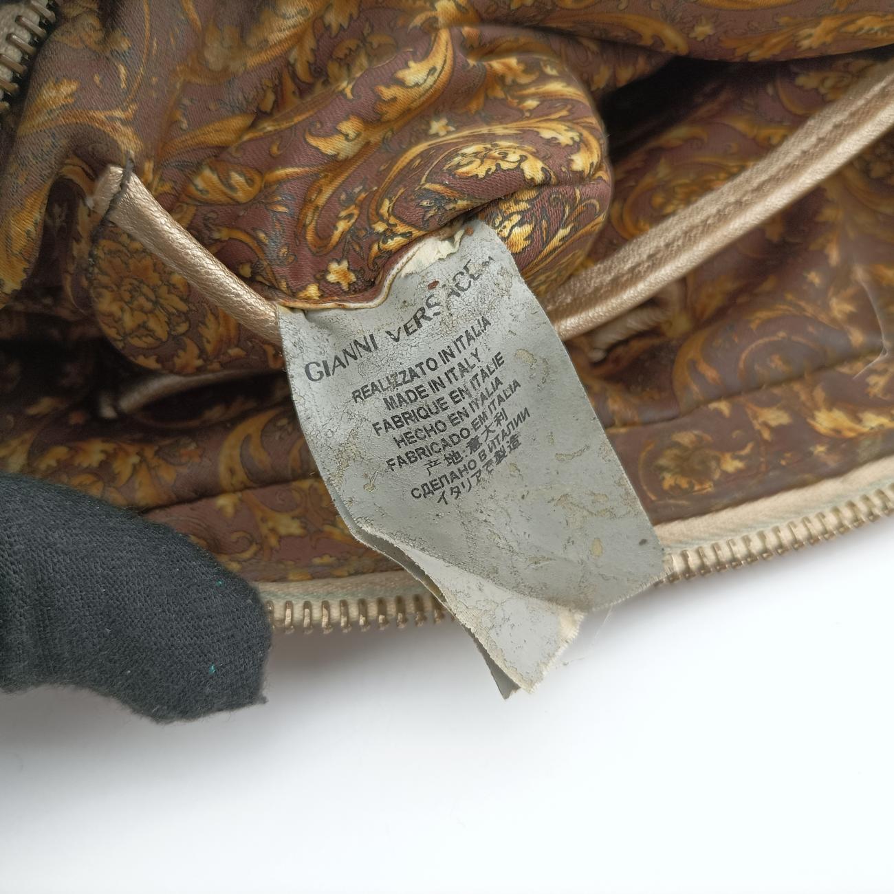 Pre-owned VERSACE Medusa Charm Vanitas Golden Leather  shoulderbag | stylenewstar