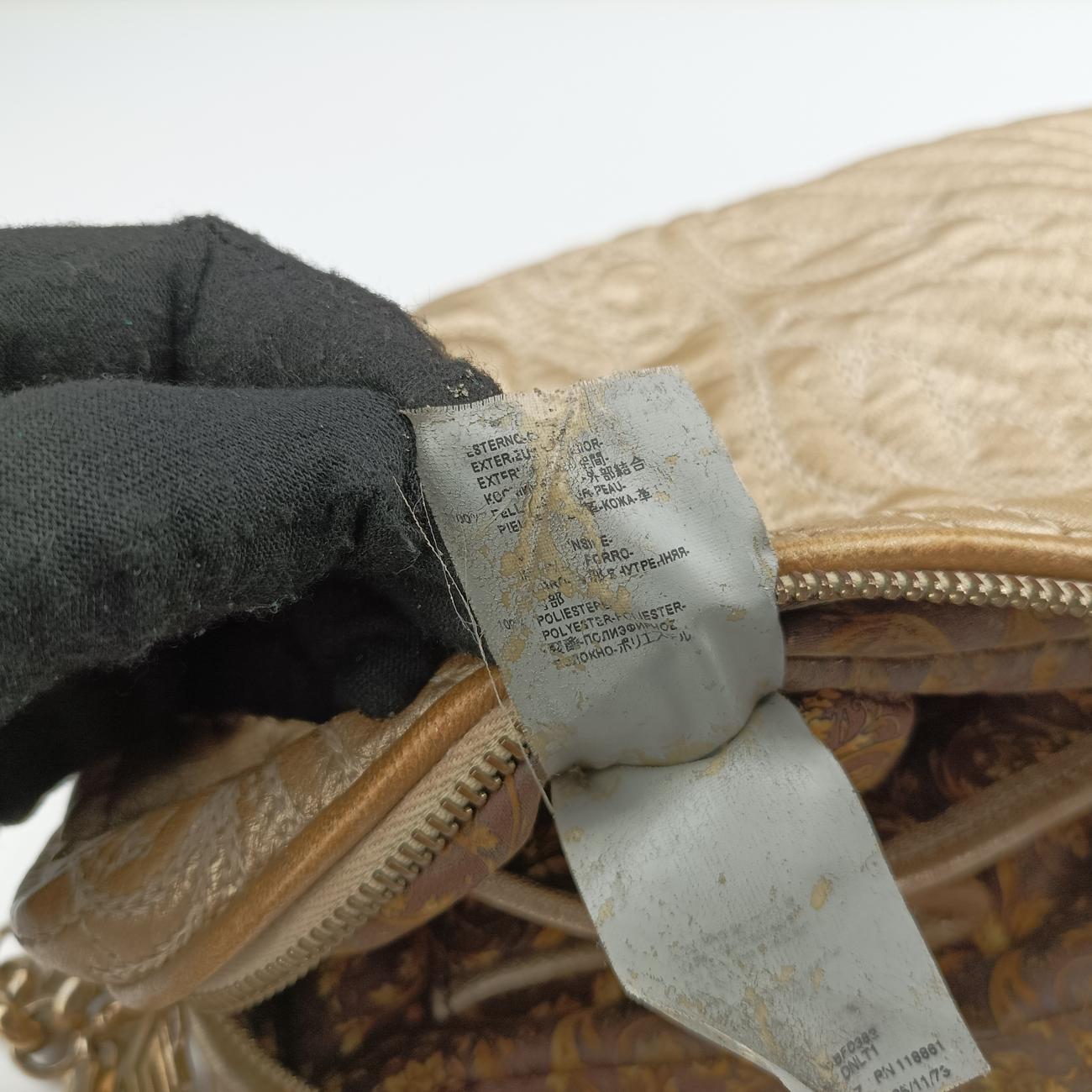 Pre-owned VERSACE Medusa Charm Vanitas Golden Leather  shoulderbag | stylenewstar