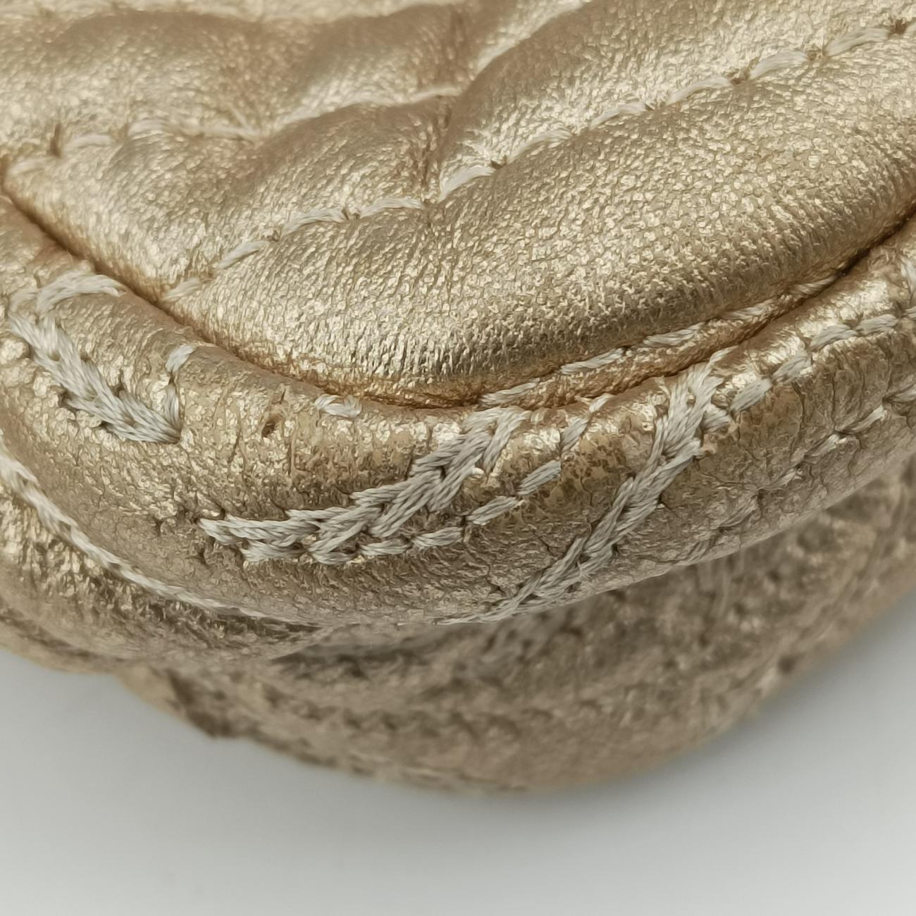 Pre-owned VERSACE Medusa Charm Vanitas Golden Leather  shoulderbag | stylenewstar