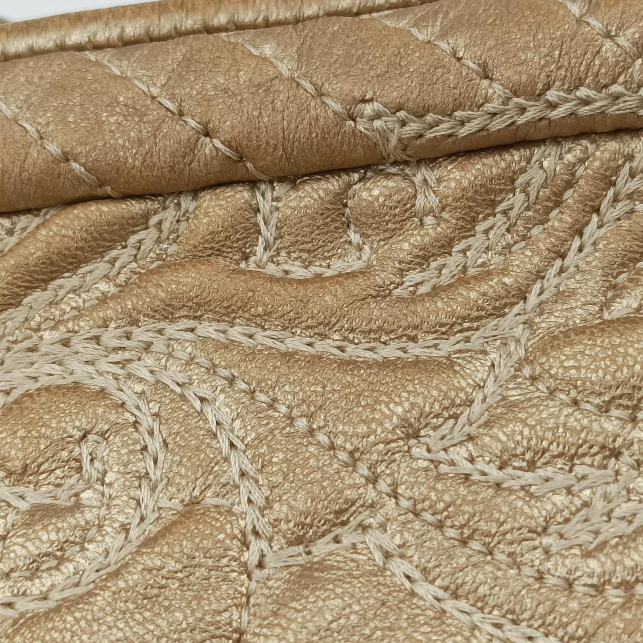 Pre-owned VERSACE Medusa Charm Vanitas Golden Leather  shoulderbag | stylenewstar