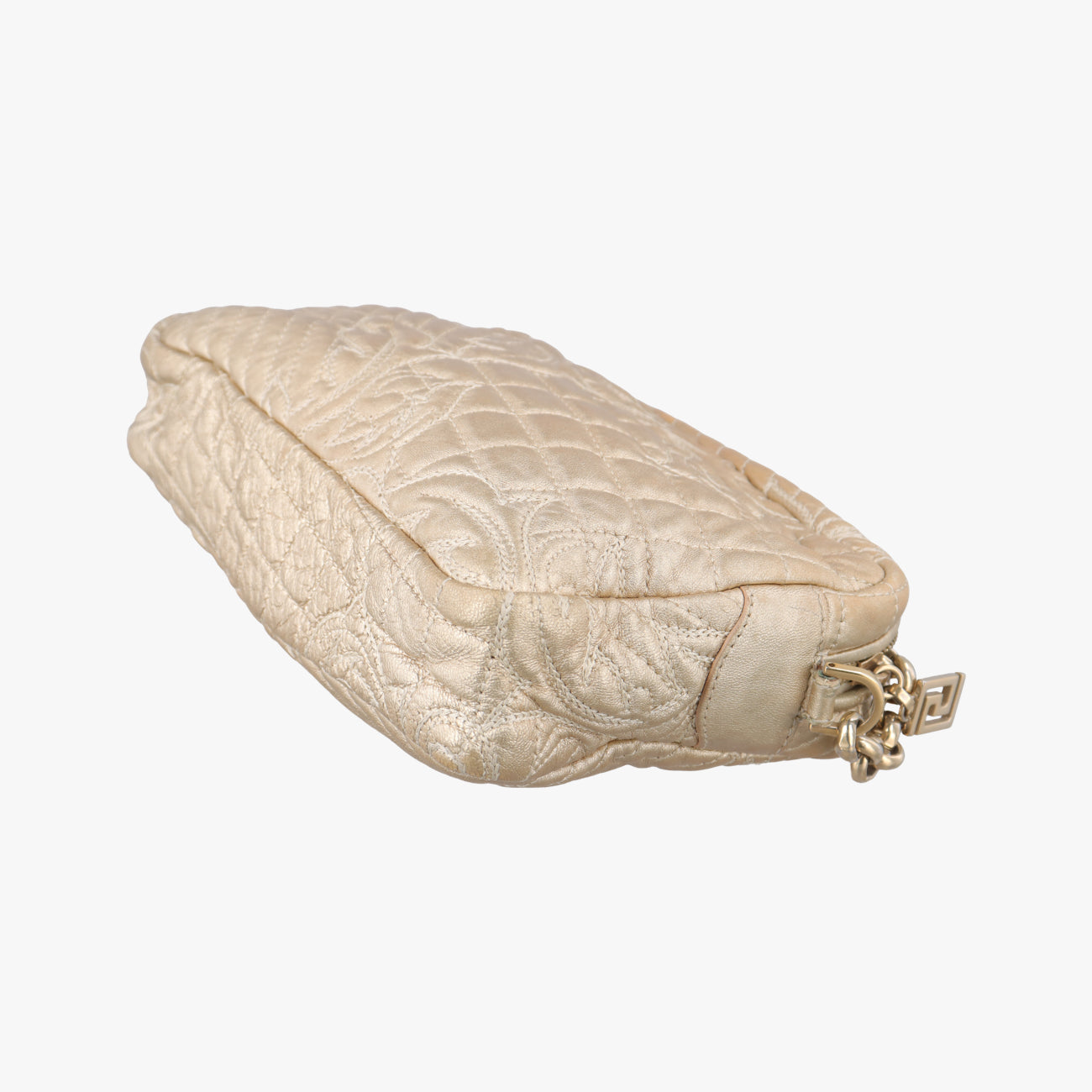 Pre-owned VERSACE Medusa Charm Vanitas Golden Leather  shoulderbag | stylenewstar