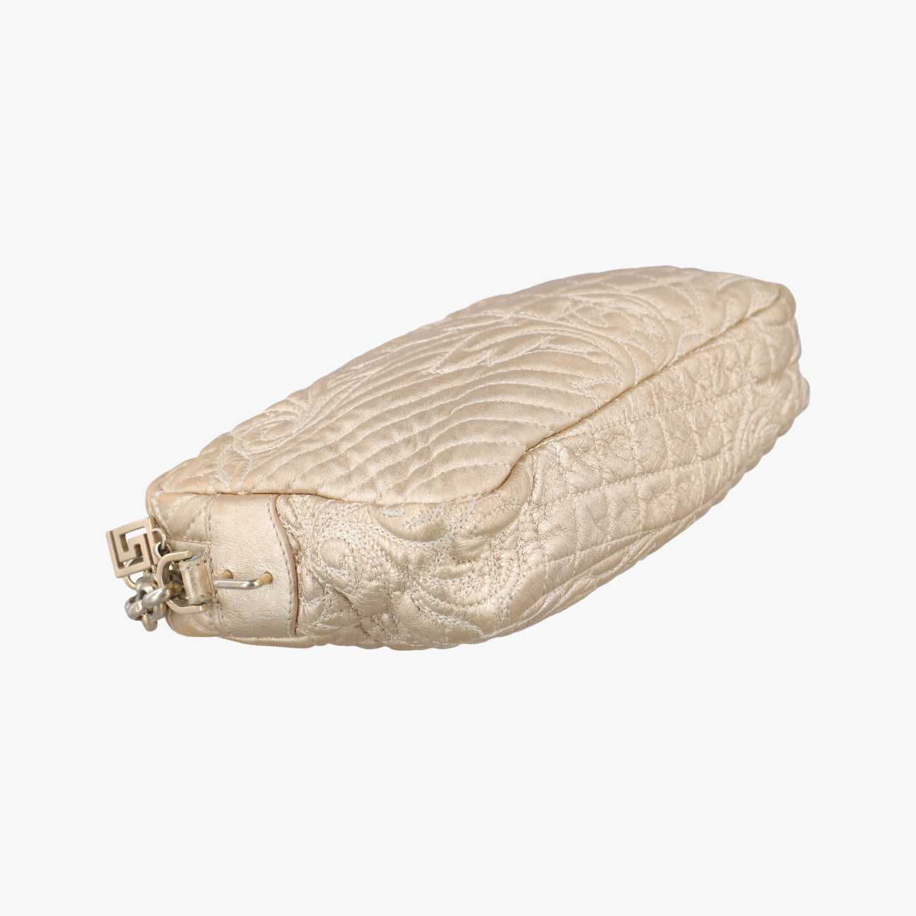 Pre-owned VERSACE Medusa Charm Vanitas Golden Leather  shoulderbag | stylenewstar