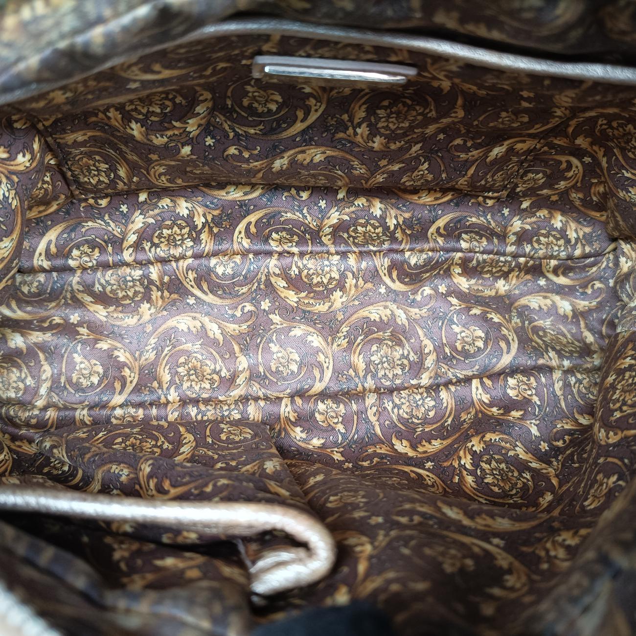 Pre-owned VERSACE Medusa Charm Vanitas Golden Leather  shoulderbag | stylenewstar