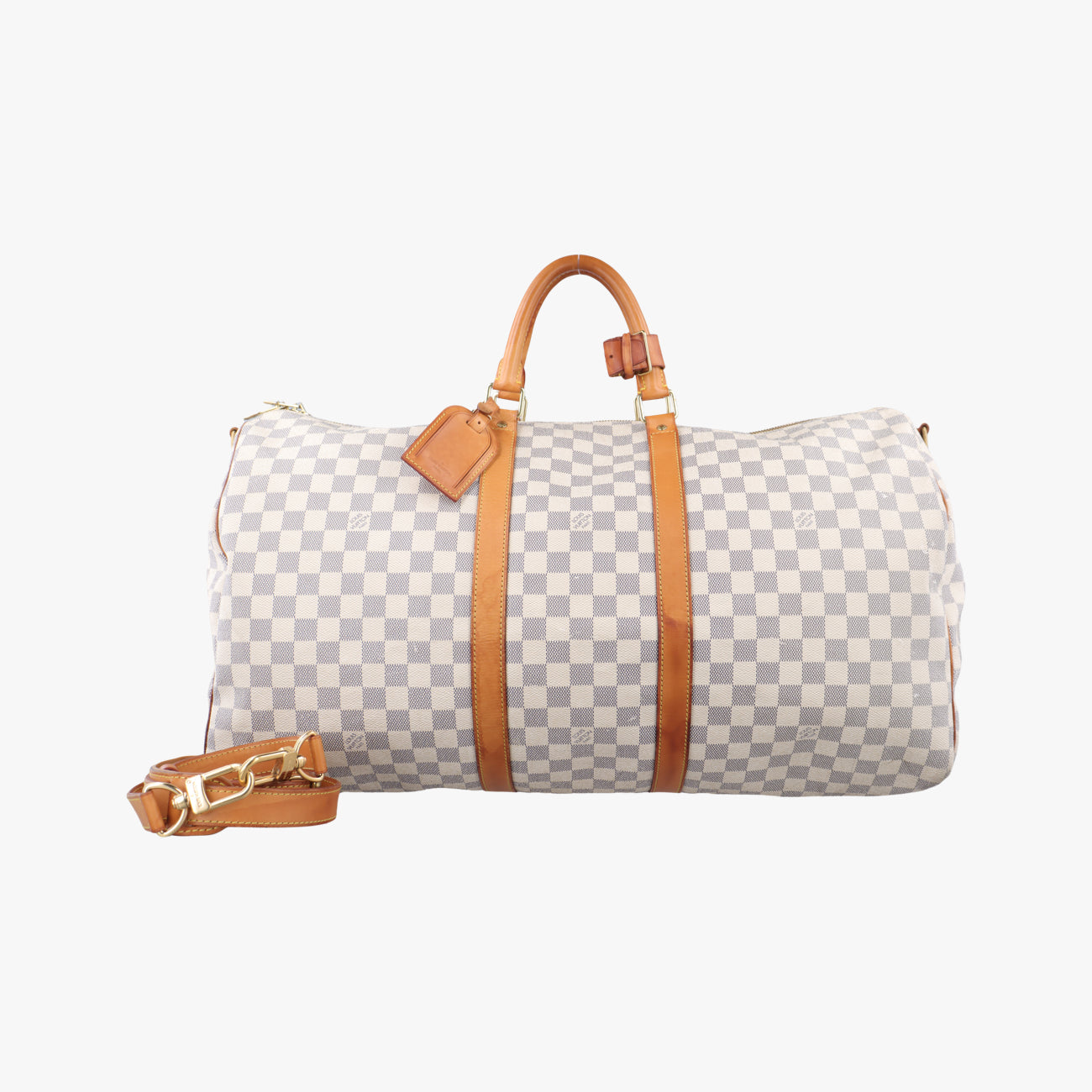 Pre-owned Louis Vuitton Keepall Bandouliere 55 Azur Damier Canvas N41429 shoulderbag | stylenewstar