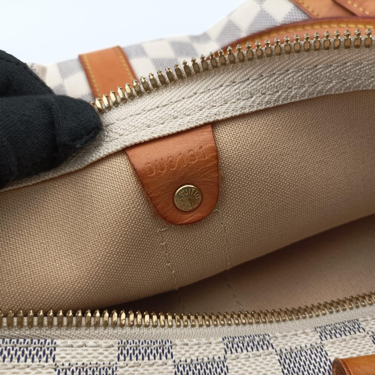 Pre-owned Louis Vuitton Keepall Bandouliere 55 Azur Damier Canvas N41429 shoulderbag | stylenewstar