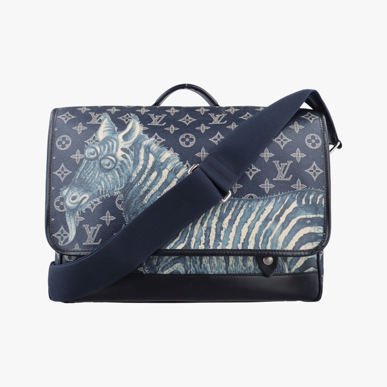 Pre-owned Louis Vuitton Messenger GM navy×multicolor Monogram Savane M43293 shoulderbag | stylenewstar