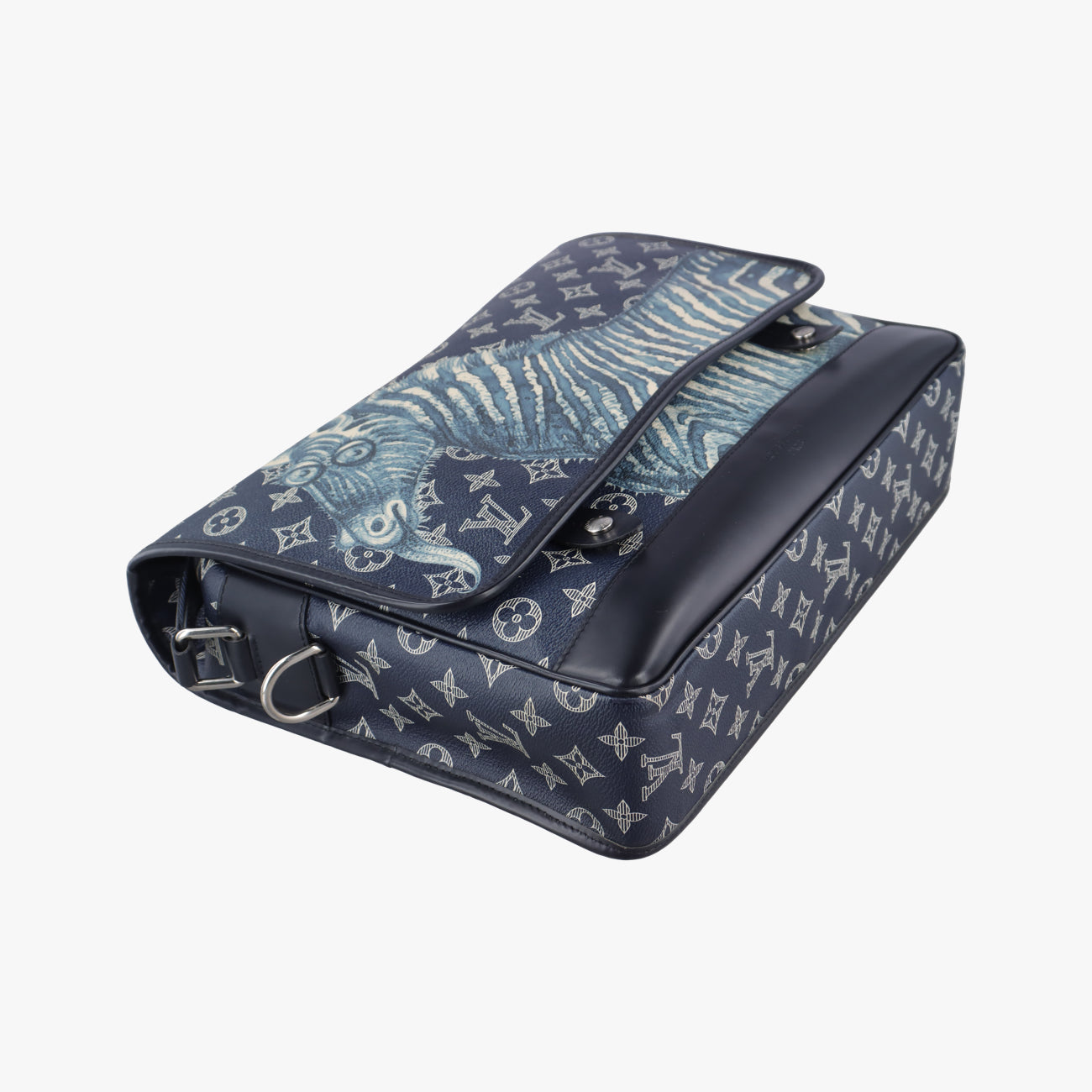 Pre-owned Louis Vuitton Messenger GM navy×multicolor Monogram Savane M43293 shoulderbag | stylenewstar