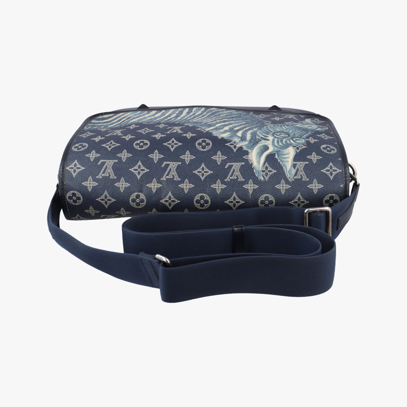 Pre-owned Louis Vuitton Messenger GM navy×multicolor Monogram Savane M43293 shoulderbag | stylenewstar