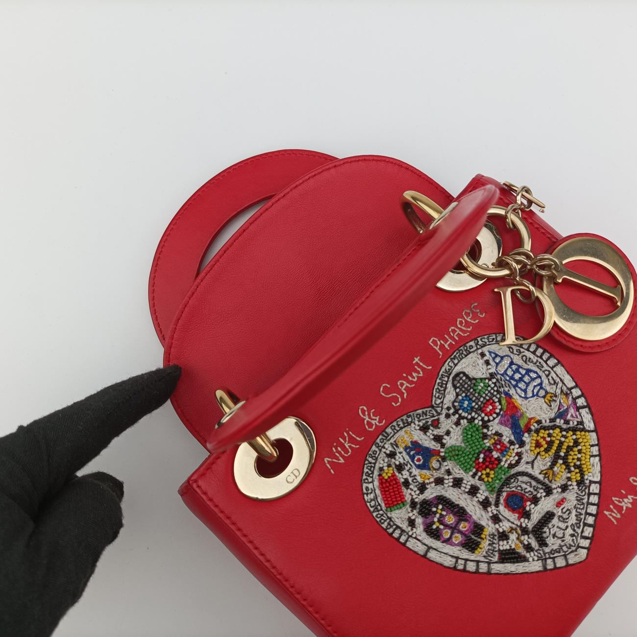 Secondhand Christian Dior Niki de Saint Phalle Lady Dior Red×multicolor Leather  shoulderbag | stylenewstar
