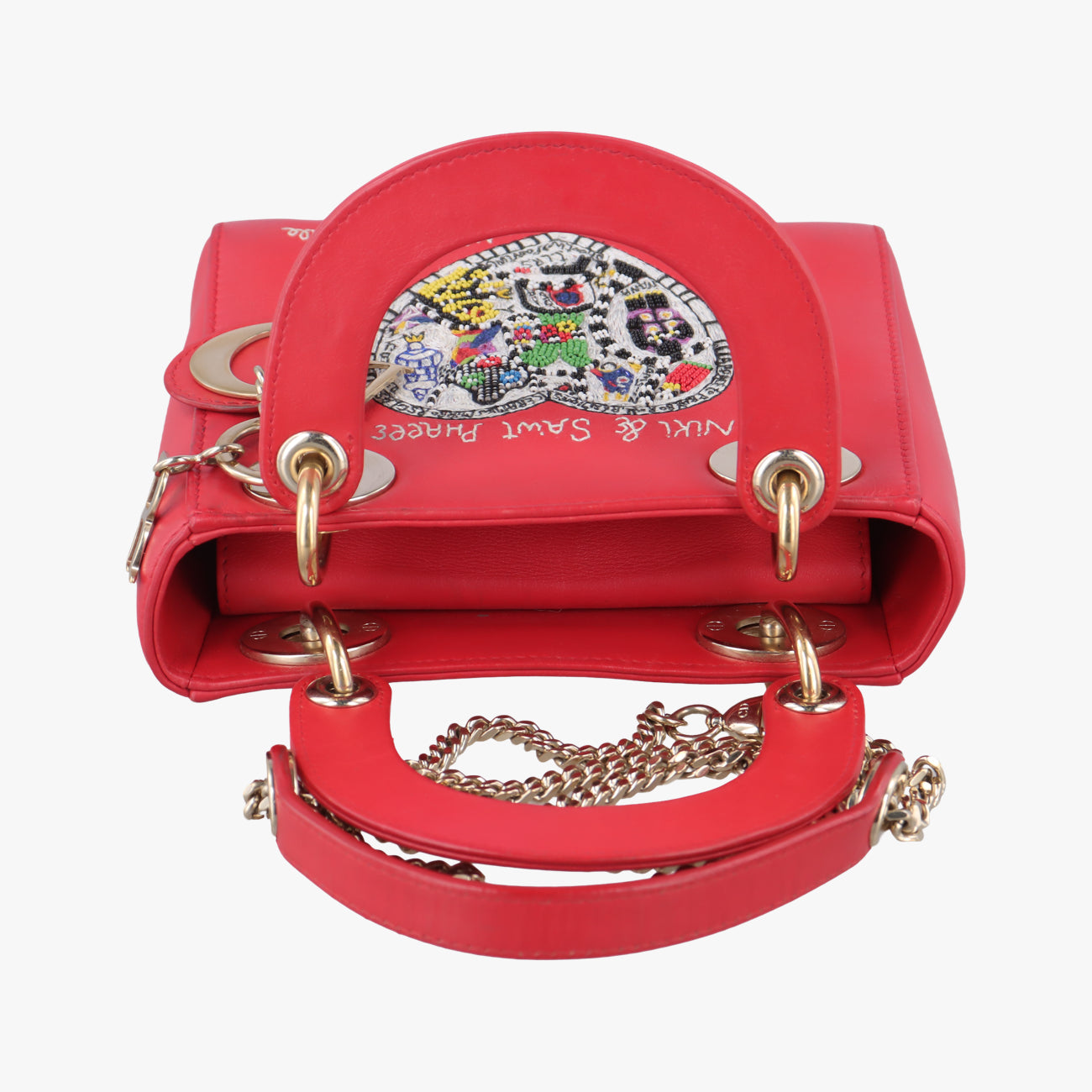 Secondhand Christian Dior Niki de Saint Phalle Lady Dior Red×multicolor Leather  shoulderbag | stylenewstar