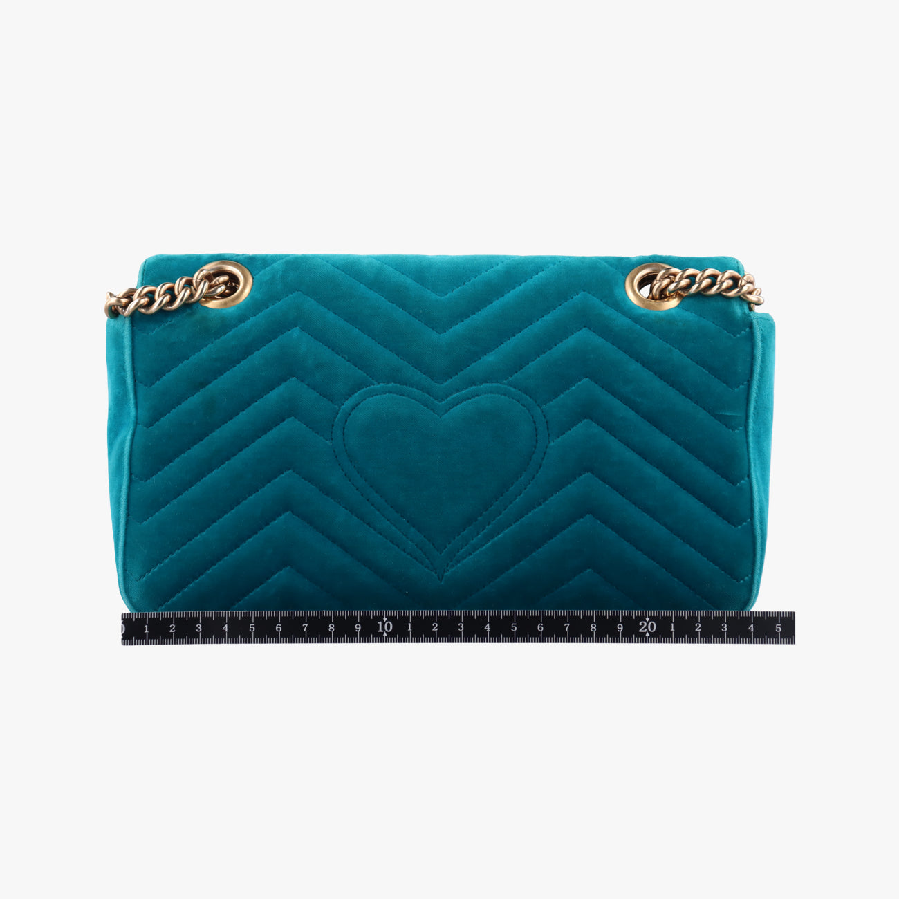 Pre-owned Gucci GG Marmont Blue velour 443497 shoulderbag | stylenewstar