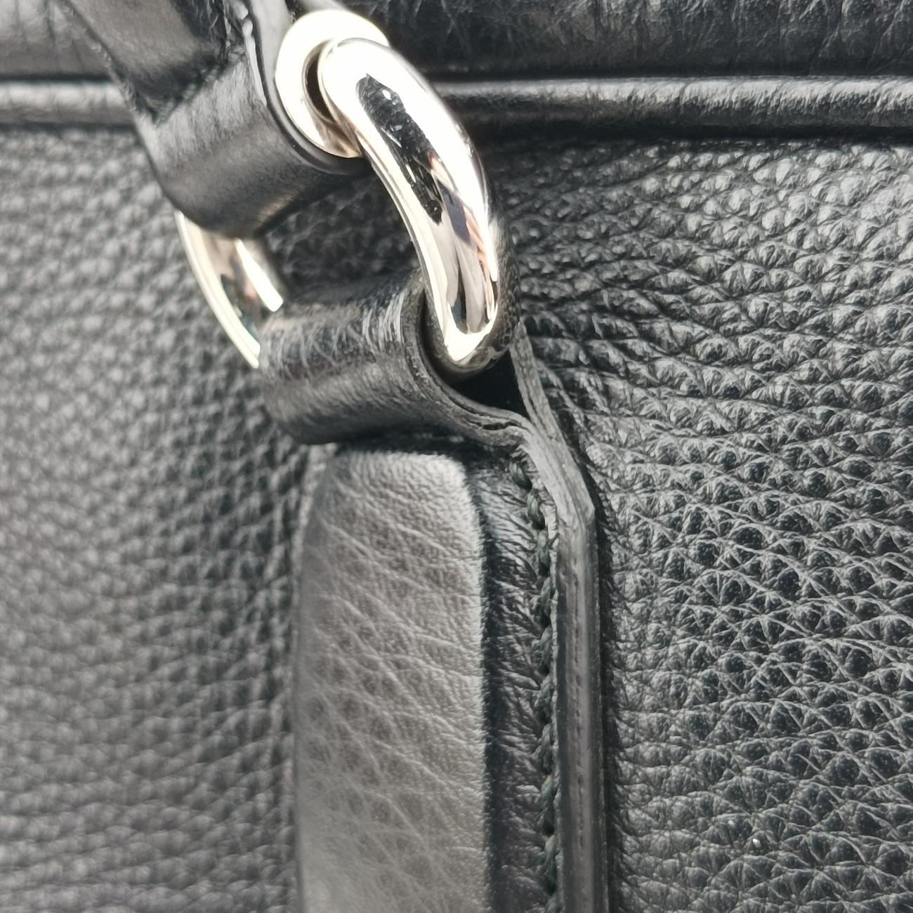 Pre-owned Gucci Soho Black Leather 359266 handbag | stylenewstar