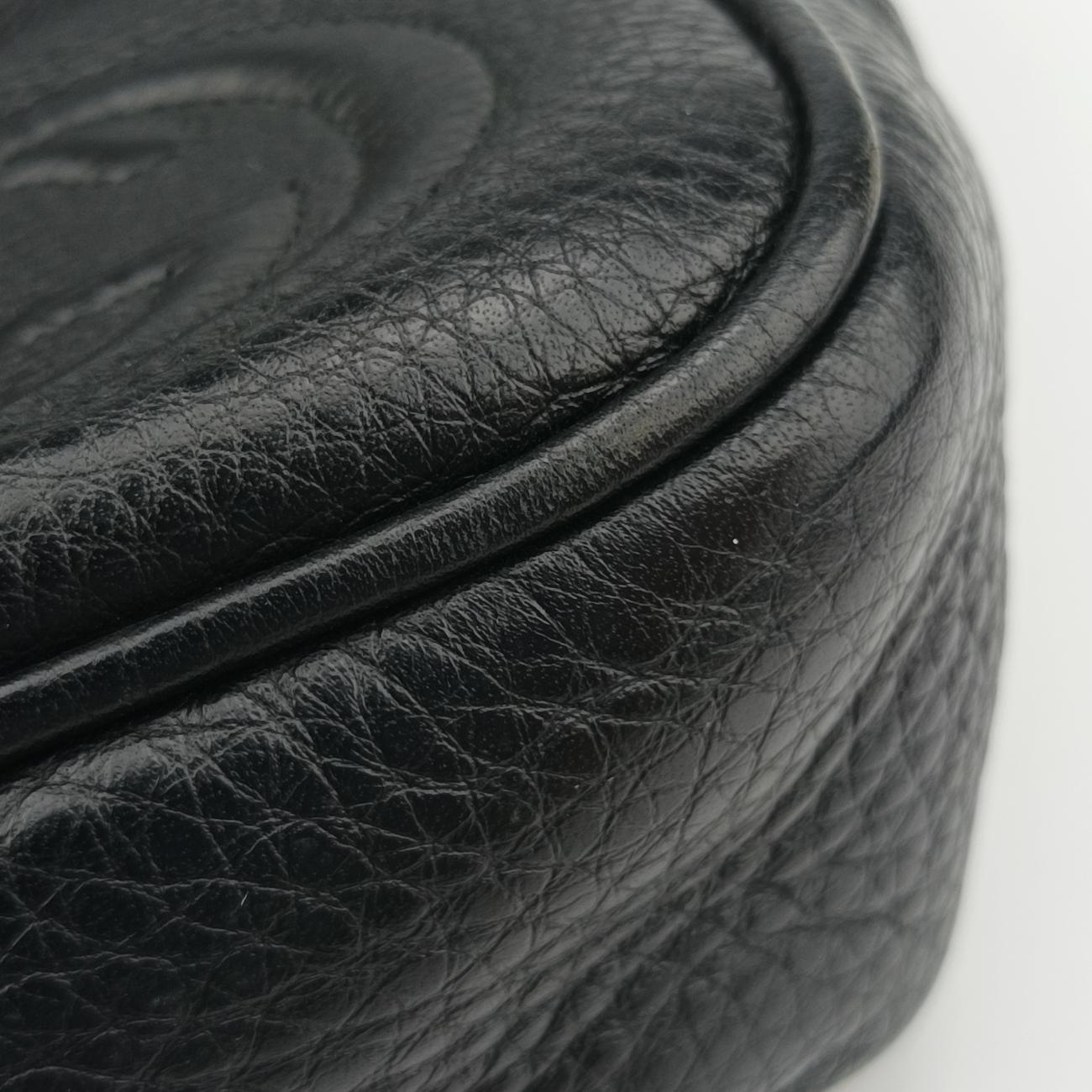 Pre-owned Gucci Soho Black Leather 359266 handbag | stylenewstar