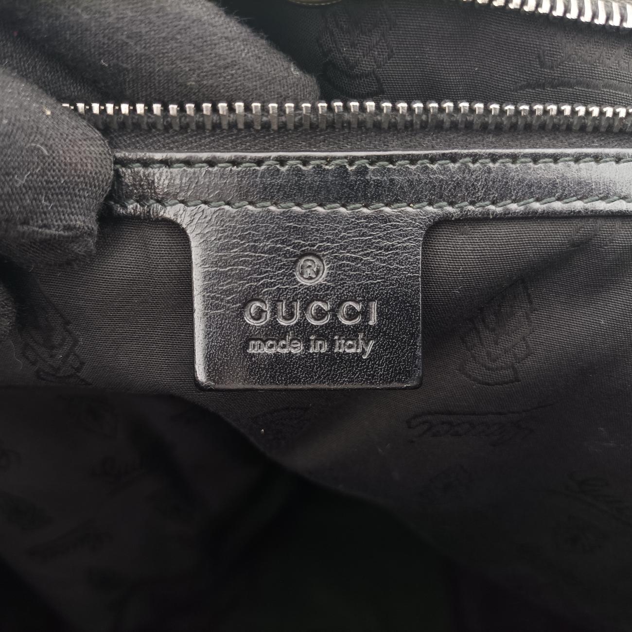 Pre-owned Gucci GG Imprime Black PVC coated canvas 223589 shoulderbag | stylenewstar