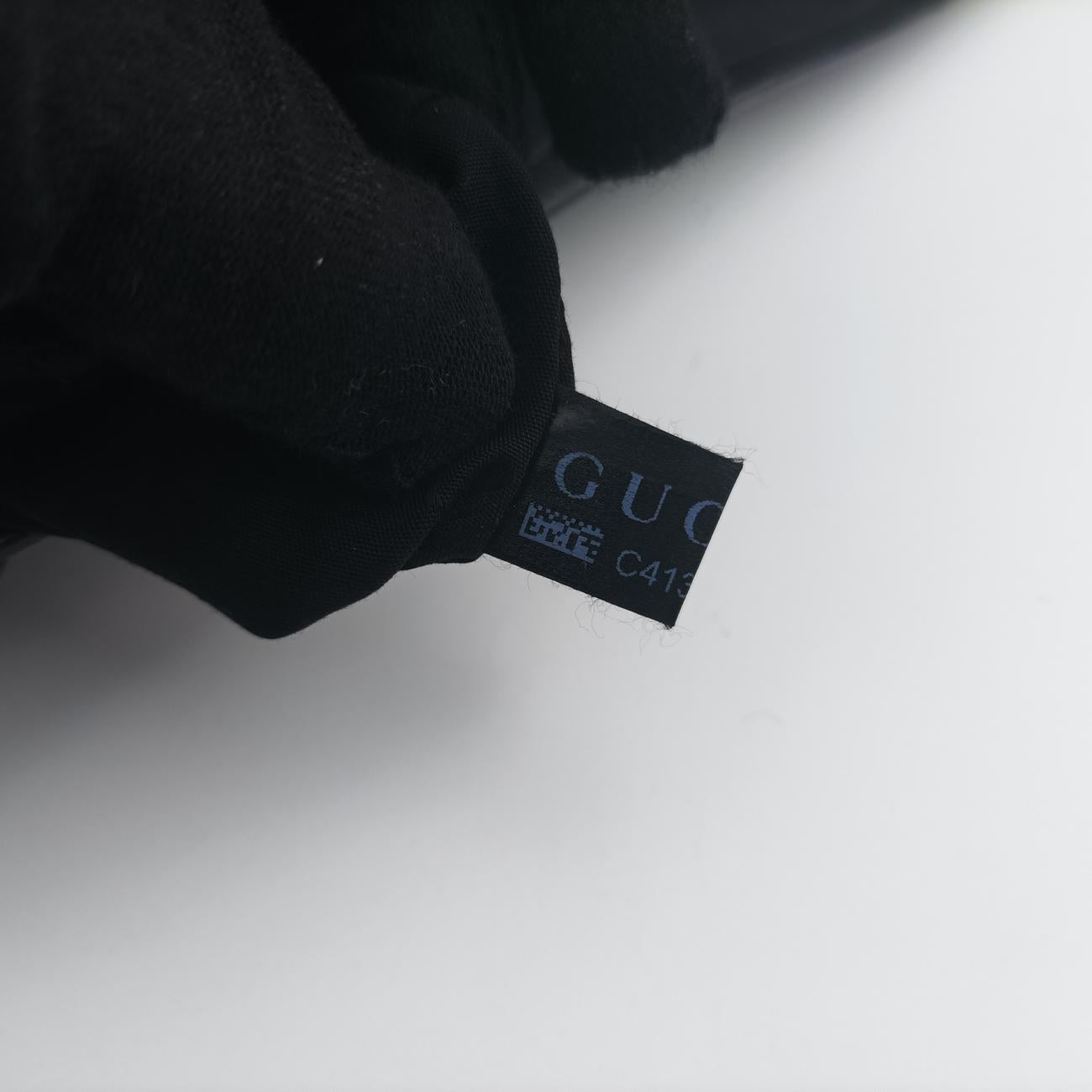 Pre-owned Gucci GG Imprime Black PVC coated canvas 223589 shoulderbag | stylenewstar