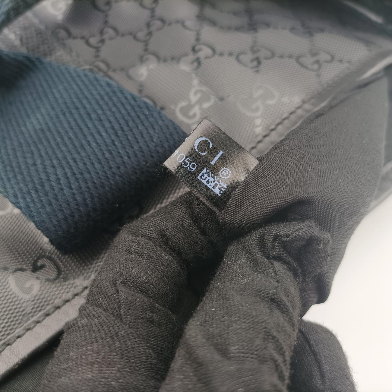 Pre-owned Gucci GG Imprime Black PVC coated canvas 223589 shoulderbag | stylenewstar