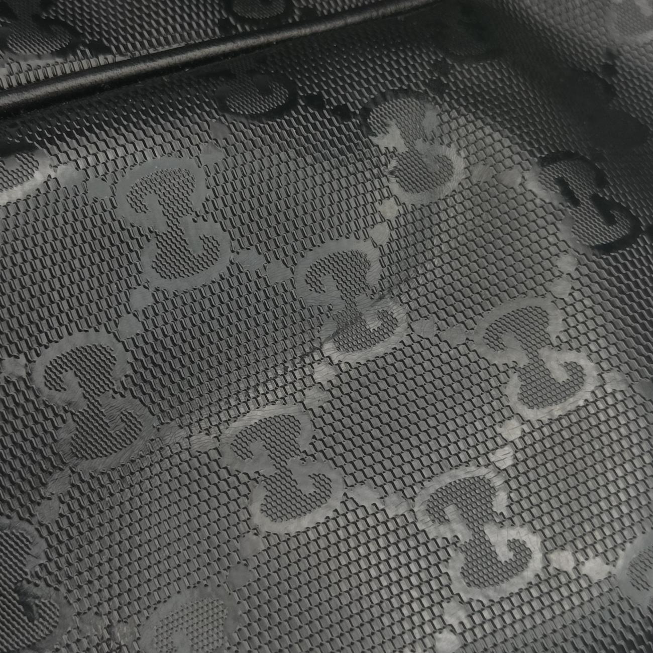 Pre-owned Gucci GG Imprime Black PVC coated canvas 223589 shoulderbag | stylenewstar