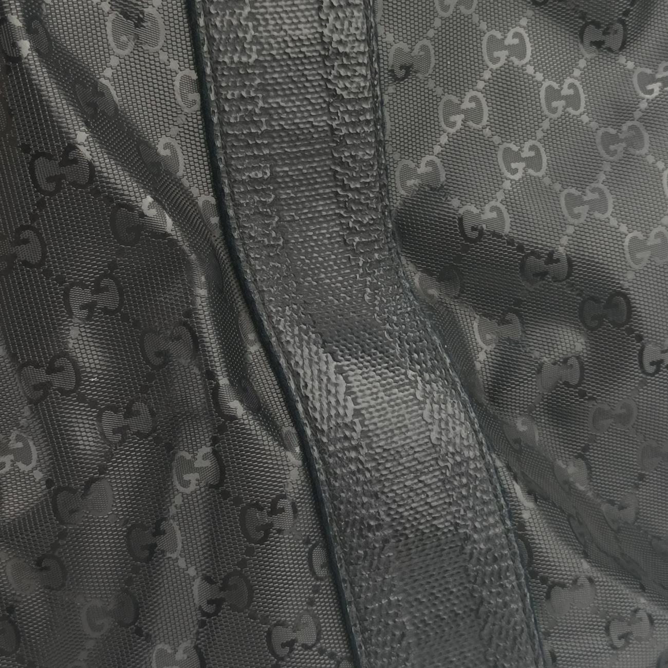 Pre-owned Gucci GG Imprime Black PVC coated canvas 223589 shoulderbag | stylenewstar